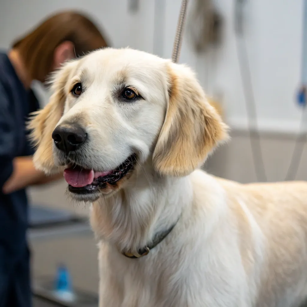 Dog after grooming